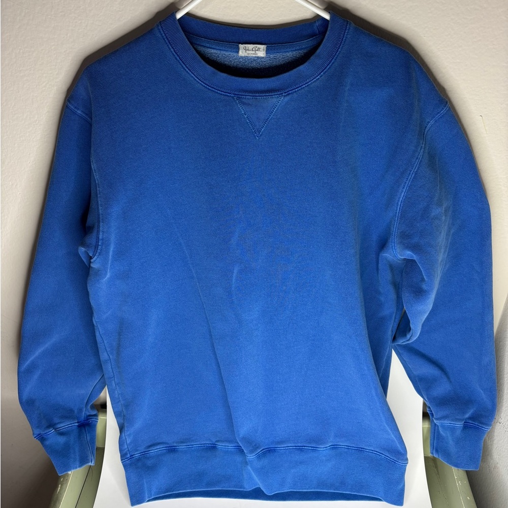 John Galt Sweatshirt Crewneck Pullover Casual Relaxed Mens size Large Blue